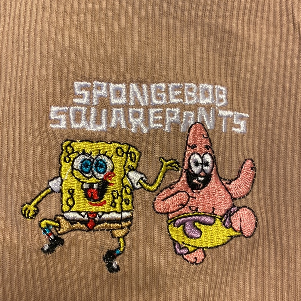 ⭐️NWT SpongeBob SquarePants short sleeve ribbed shirt
